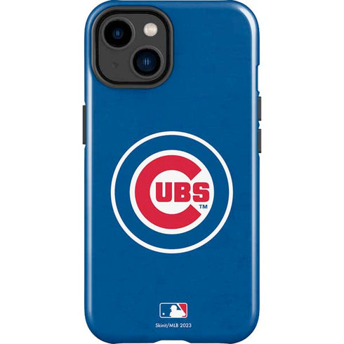 MLB Chicago Cubs - Solid Distressed iPhone 15 Impact Case