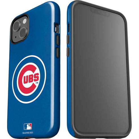 MLB Chicago Cubs - Solid Distressed iPhone 15 Impact Case