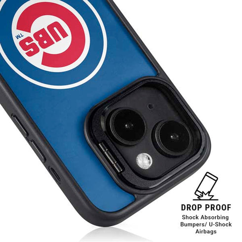 MLB Chicago Cubs - Solid Distressed iPhone 15 Plus Kickstand Case