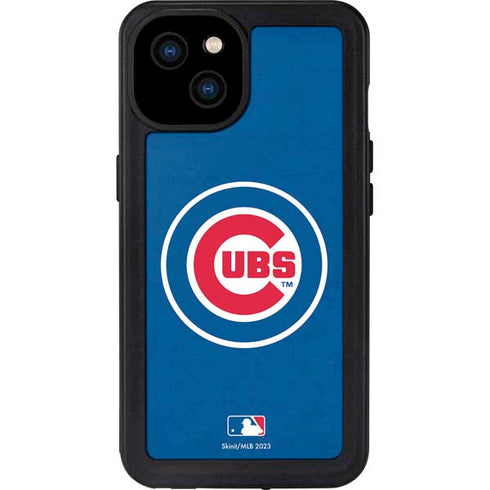 MLB Chicago Cubs - Solid Distressed iPhone 15 Plus Waterproof Case