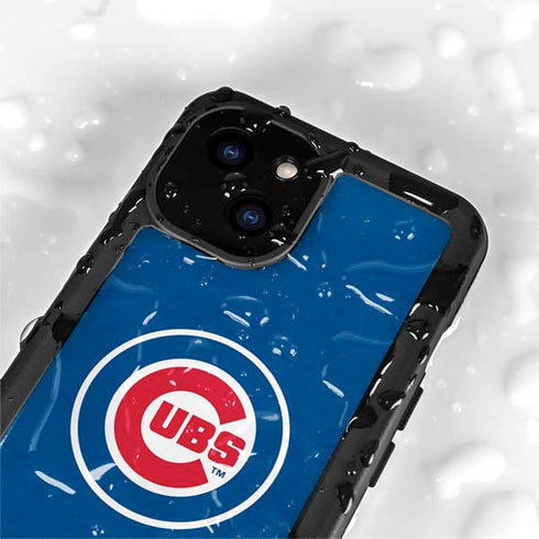 MLB Chicago Cubs - Solid Distressed iPhone 15 Plus Waterproof Case