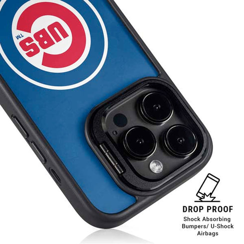 MLB Chicago Cubs - Solid Distressed iPhone 15 Pro Max Kickstand Case