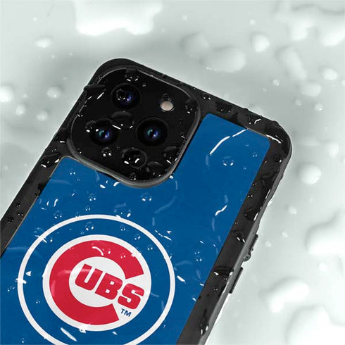 MLB Chicago Cubs - Solid Distressed iPhone 15 Pro Waterproof Case