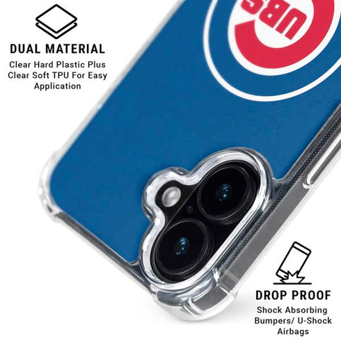 MLB Chicago Cubs - Solid Distressed iPhone 16 Clear Case