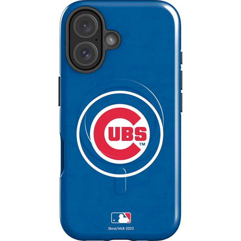 MLB Chicago Cubs - Solid Distressed iPhone 16 Plus Magsafe Impact Case