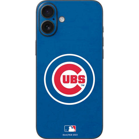MLB Chicago Cubs - Solid Distressed iPhone 16 Plus Skin