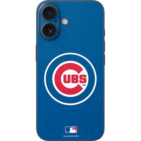 MLB Chicago Cubs - Solid Distressed iPhone 16 Skin