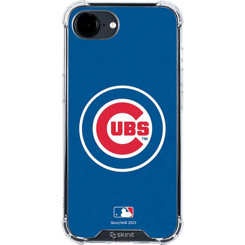 MLB Chicago Cubs - Solid Distressed iPhone 16e Clear Case