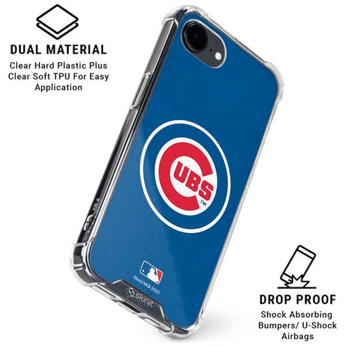 MLB Chicago Cubs - Solid Distressed iPhone 16e Clear Case