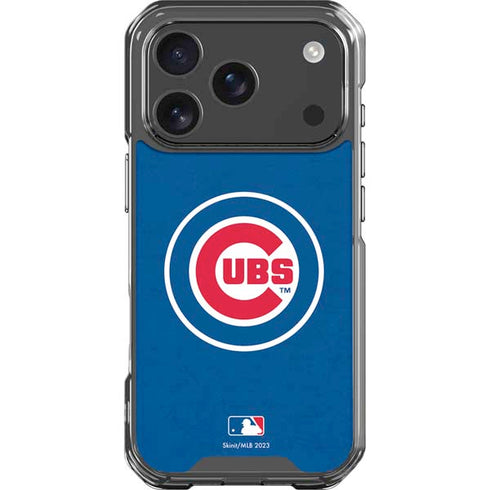 MLB Chicago Cubs - Solid Distressed iPhone 17 Pro Clear Case