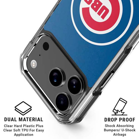 MLB Chicago Cubs - Solid Distressed iPhone 17 Pro Clear Case