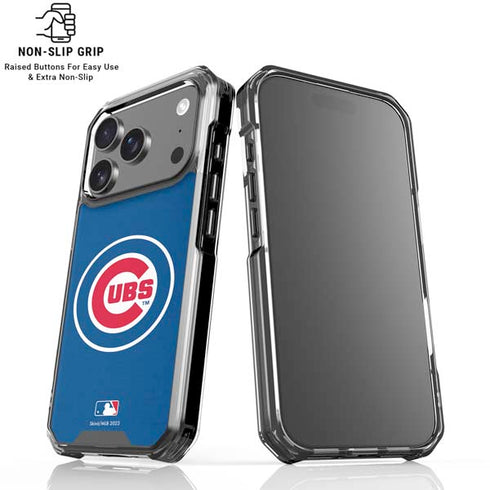 MLB Chicago Cubs - Solid Distressed iPhone 17 Pro Clear Case
