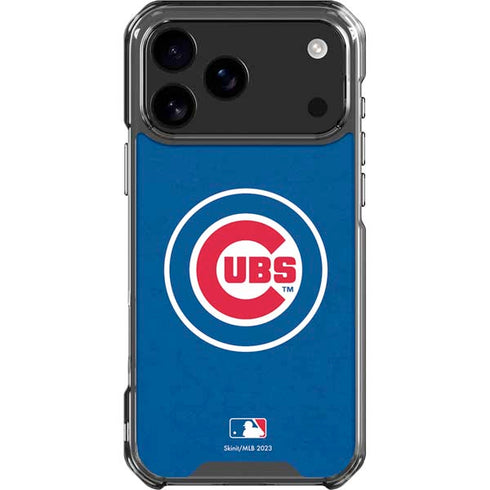 MLB Chicago Cubs - Solid Distressed iPhone 17 Pro Max Clear Case