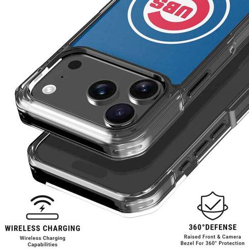 MLB Chicago Cubs - Solid Distressed iPhone 17 Pro Max Clear Case