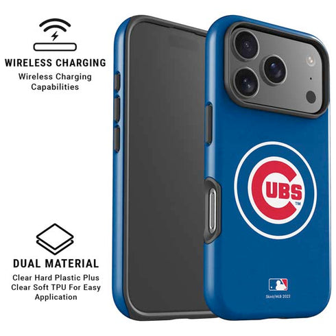 MLB Chicago Cubs - Solid Distressed iPhone 17 Pro Max Magsafe Impact Case