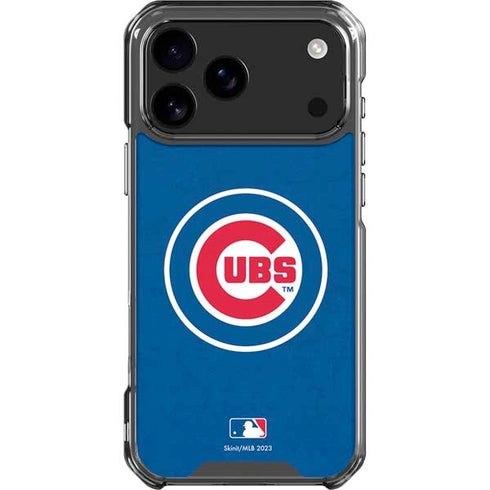MLB Chicago Cubs - Solid Distressed iPhone 18 Pro Max Clear Case