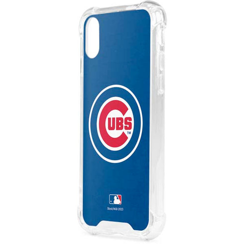 MLB Chicago Cubs - Solid Distressed iPhone XS Clear Case