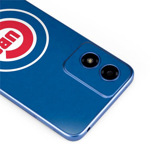 MLB Chicago Cubs - Solid Distressed Moto G Play 4G (2024) Skin