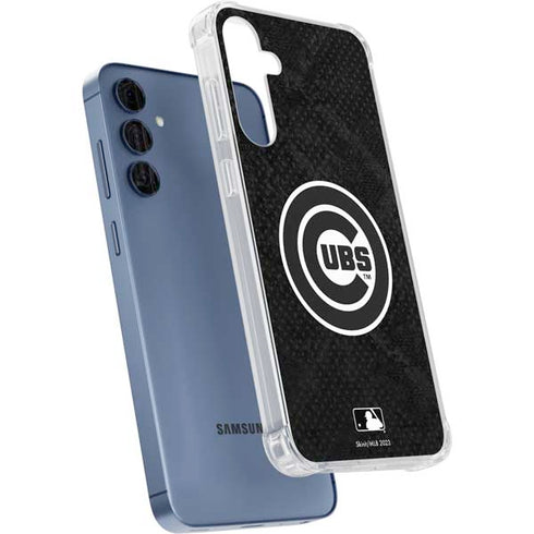 MLB Chicago Cubs Dark Wash Galaxy A55 5G Clear Case