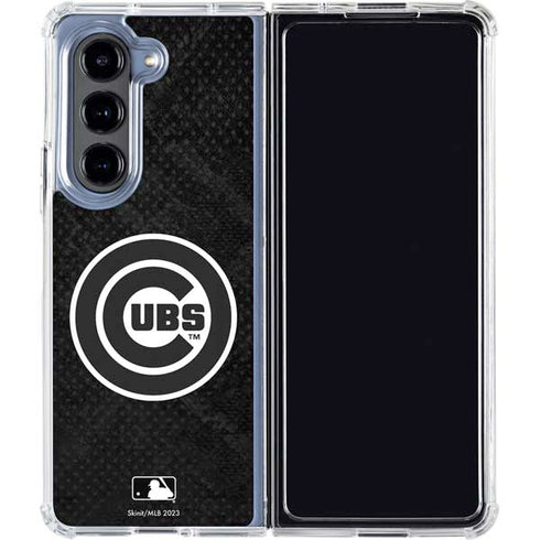 MLB Chicago Cubs Dark Wash Galaxy Z Fold5 5G Clear Case