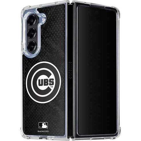 MLB Chicago Cubs Dark Wash Galaxy Z Fold5 5G Clear Case