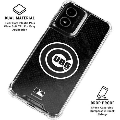 MLB Chicago Cubs Dark Wash Moto G Power 5G (2024) Clear Case