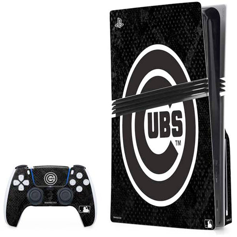 MLB Chicago Cubs Dark Wash PS5 Pro Disk Bundle Skin