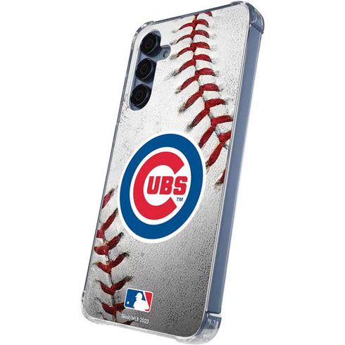 MLB Chicago Cubs Game Ball Galaxy A55 5G Clear Case