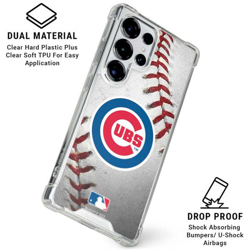 MLB Chicago Cubs Game Ball Galaxy S26 Ultra Clear Case