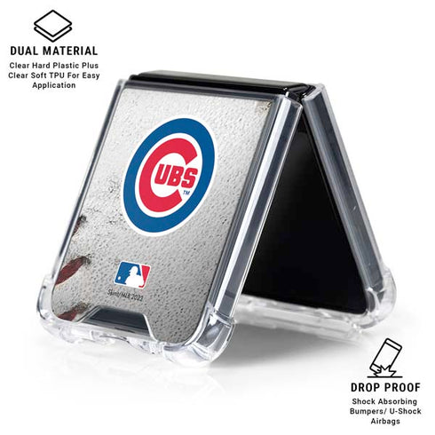 MLB Chicago Cubs Game Ball Galaxy Z Flip7 Clear Case