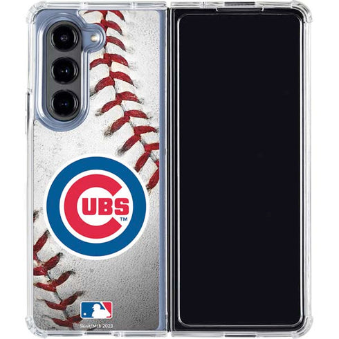 MLB Chicago Cubs Game Ball Galaxy Z Fold5 5G Clear Case