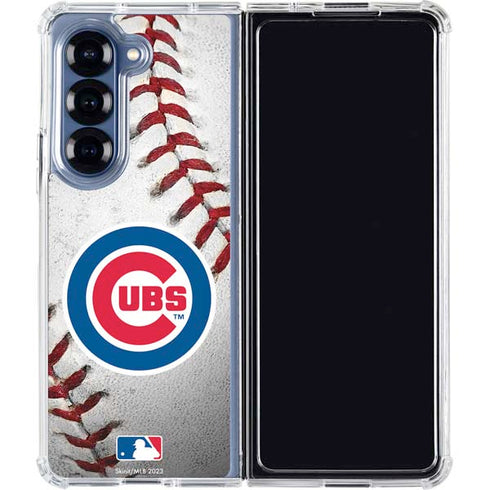 MLB Chicago Cubs Game Ball Galaxy Z Fold7 Clear Case