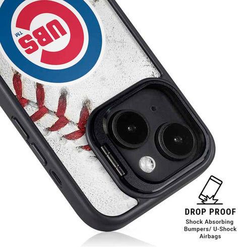 MLB Chicago Cubs Game Ball iPhone 15 Kickstand Case