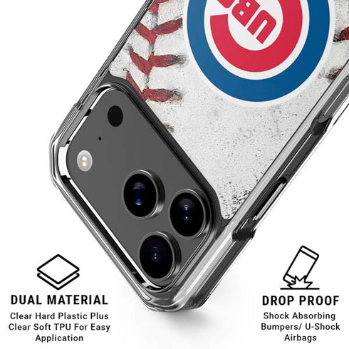 MLB Chicago Cubs Game Ball iPhone 17 Pro Max Clear Case