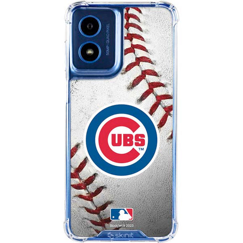MLB Chicago Cubs Game Ball Moto G Play 4G (2024) Clear Case
