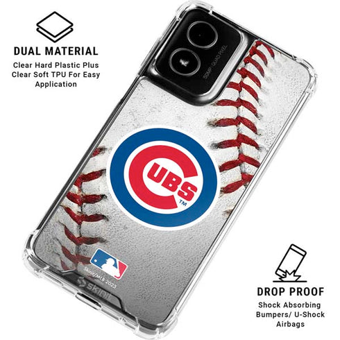 MLB Chicago Cubs Game Ball Moto G Power 5G (2024) Clear Case
