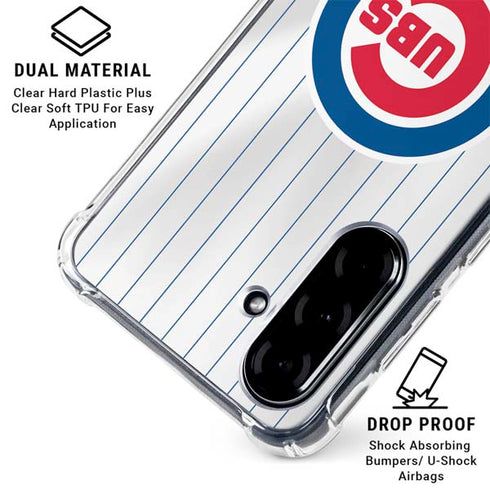 MLB Chicago Cubs Home Jersey Galaxy A36 5G Clear Case