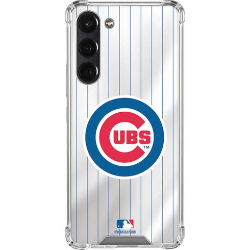 MLB Chicago Cubs Home Jersey Galaxy S24 FE Clear Case