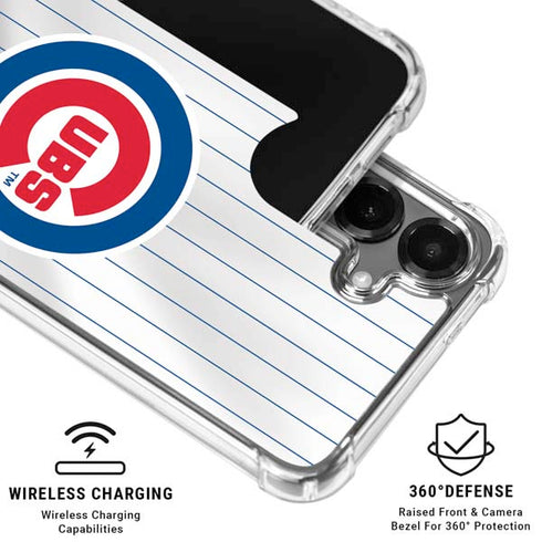MLB Chicago Cubs Home Jersey Galaxy S26 Clear Case
