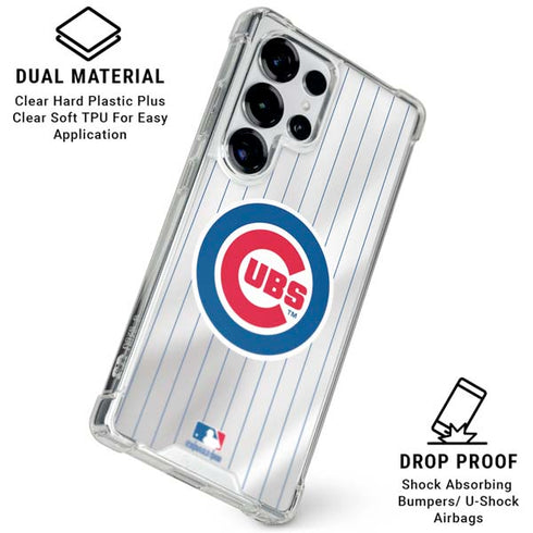 MLB Chicago Cubs Home Jersey Galaxy S26 Ultra Clear Case