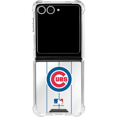 MLB Chicago Cubs Home Jersey Galaxy Z Flip7 Clear Case