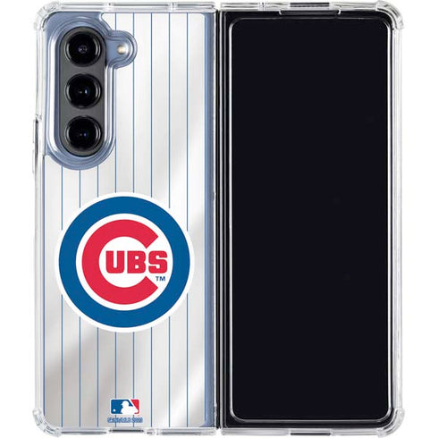 MLB Chicago Cubs Home Jersey Galaxy Z Fold5 5G Clear Case