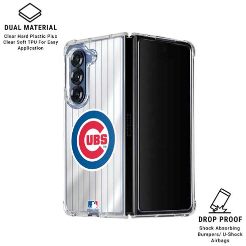 MLB Chicago Cubs Home Jersey Galaxy Z Fold6 Clear Case