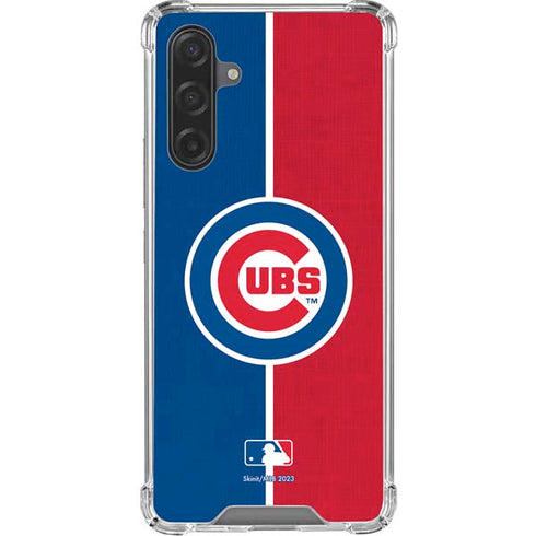 MLB Chicago Cubs Split Galaxy A17 Clear Case