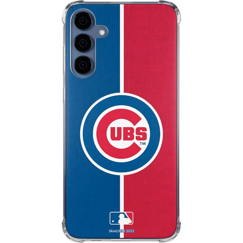 MLB Chicago Cubs Split Galaxy A55 5G Clear Case