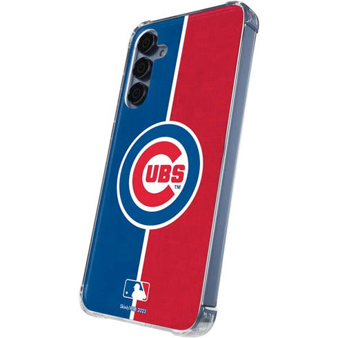 MLB Chicago Cubs Split Galaxy A55 5G Clear Case