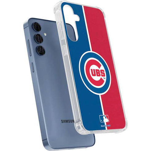 MLB Chicago Cubs Split Galaxy A55 5G Clear Case