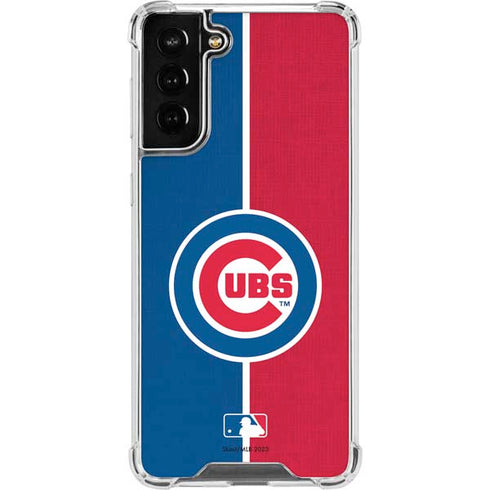 MLB Chicago Cubs Split Galaxy S22 Plus Clear Case