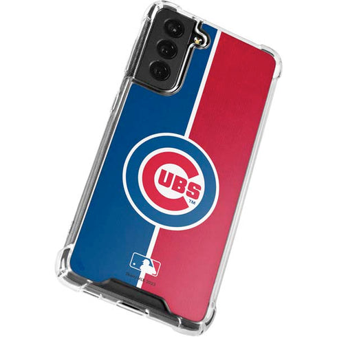 MLB Chicago Cubs Split Galaxy S22 Plus Clear Case