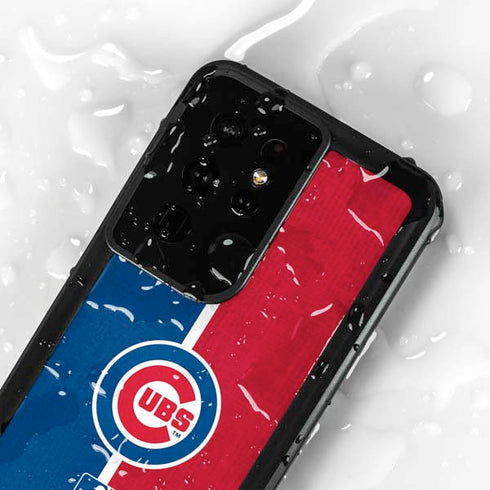 MLB Chicago Cubs Split Galaxy S24 Ultra Waterproof Case